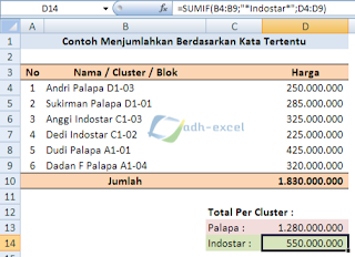 menjumlahkan angka dalam excel