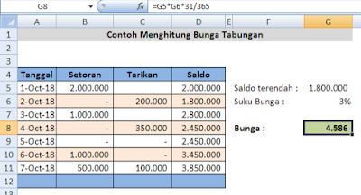 menghitung bunga tabungan