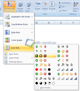 icon sets untuk control tanggal kadaluarsa barang dalam excel