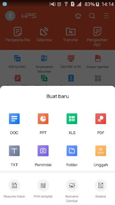 adh-excel.com WPS Office membuat file baru