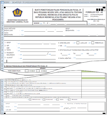 Form Pajak 1721 A2 Excel