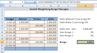 rumus menghitung bunga tabungan