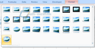 mengubahformat style gambar di excel