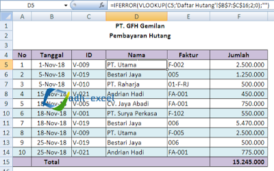 function in excel