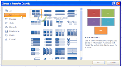 adh-excel.com Jenis bagan dalam SmartArt Excel