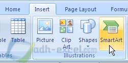 adh-excel.com Menu SmartArt Excel
