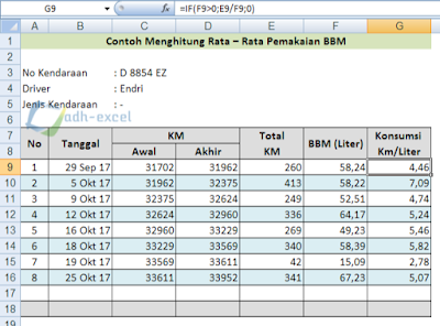 refined fuel oil report in excel with function IF