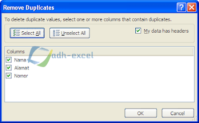 remove duplicates dalam excel